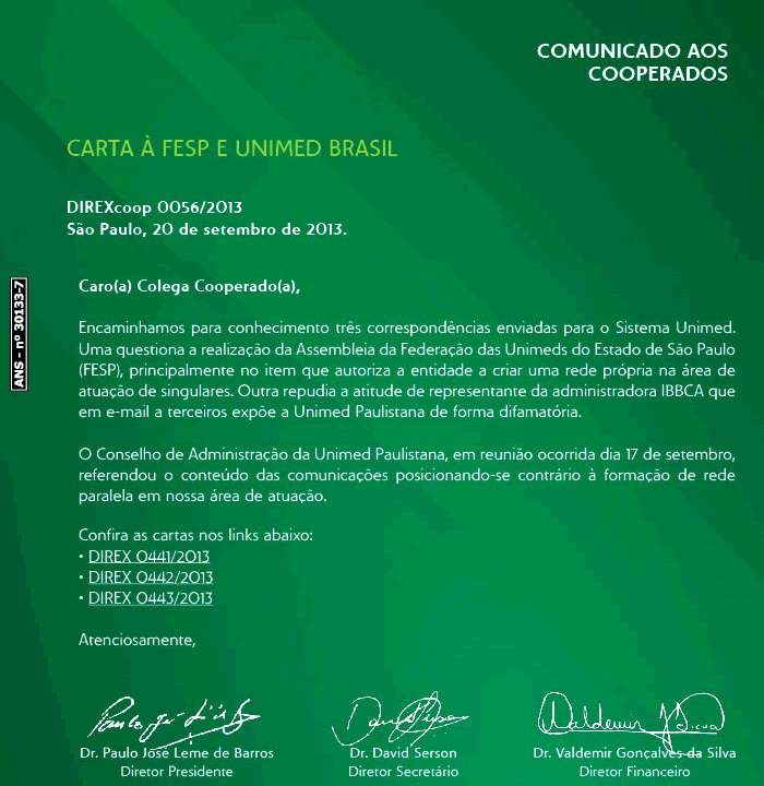 FESP e Unimed Brasil